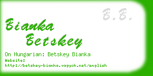 bianka betskey business card